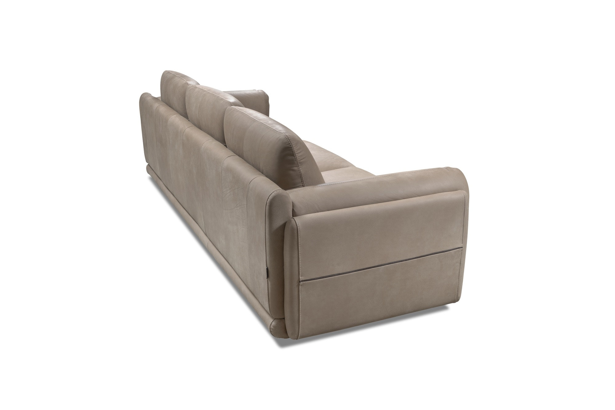Divano ELBA Rossini Sofas, vista posteriore di tre quarti su sfondo bianco